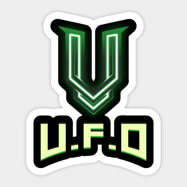 UFO Logo Sticker by Conundrum Cracker